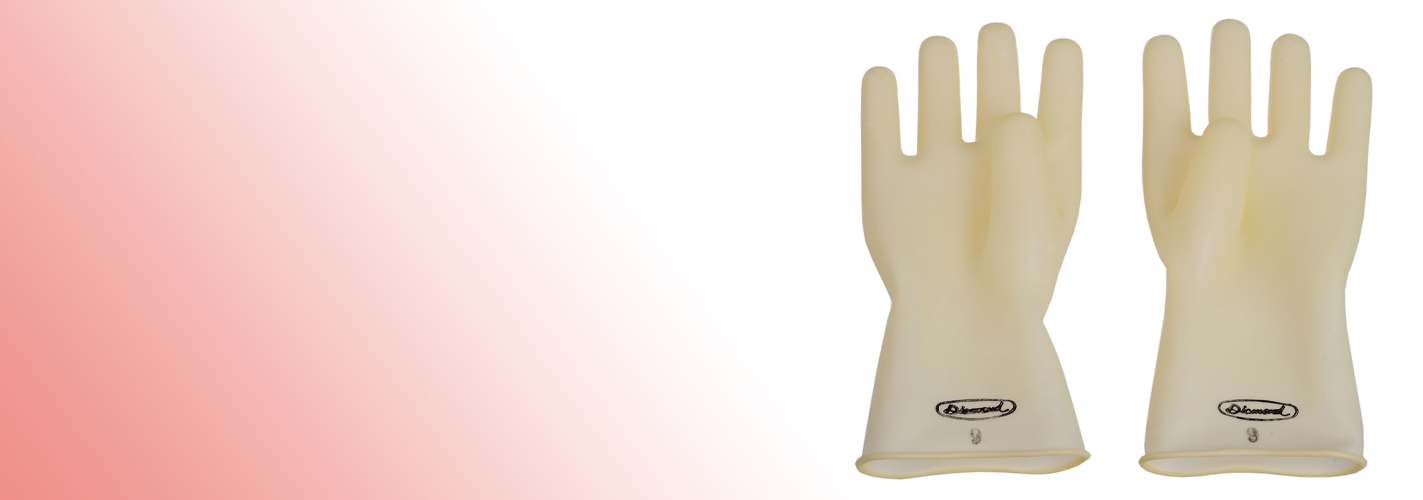 Waterproof White 11kV Shock Proof Gloves for Electrical protection